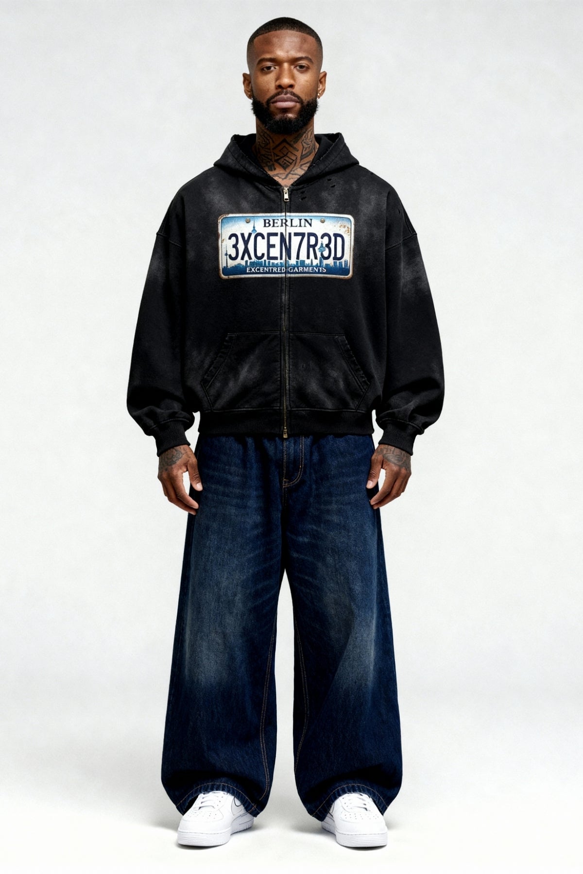 WASHED BERLIN ZIP HOODIE