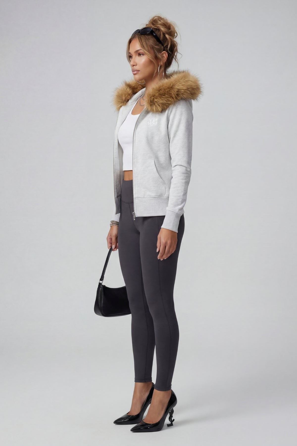 WOMENS FUR ZIP HOODIE