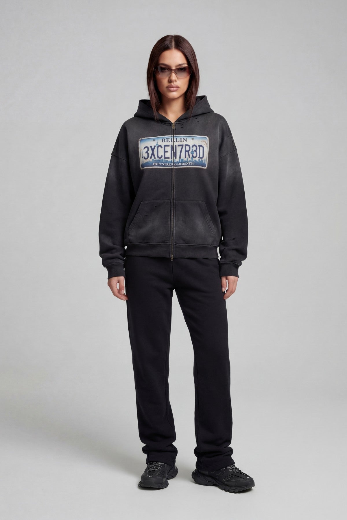 WASHED BERLIN ZIP HOODIE