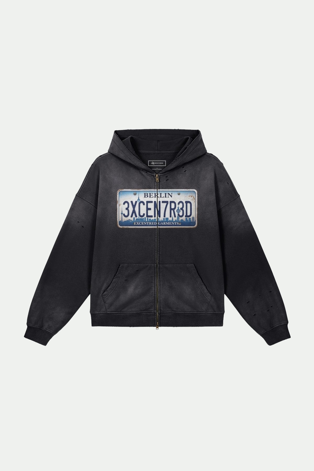 WASHED BERLIN ZIP HOODIE