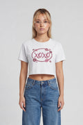 XOXO CROPPED TEE