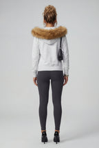 WOMENS FUR ZIP HOODIE