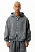 ZIP HOODIE SET STONE GREY
