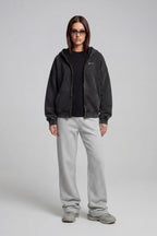 DARK STONE GREY ZIP HOODIE