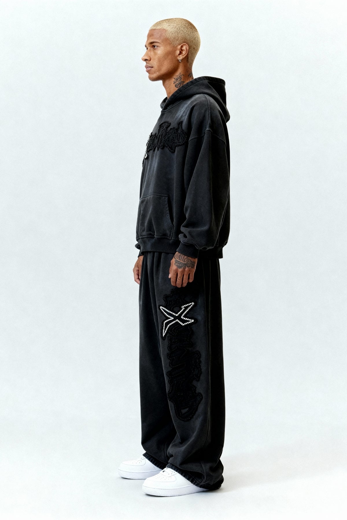 TRACKSUIT SET RHINESTONE BLACK