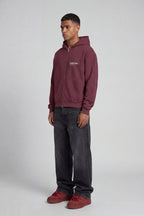 UNIFORM ZIP HOODIE WINE RED