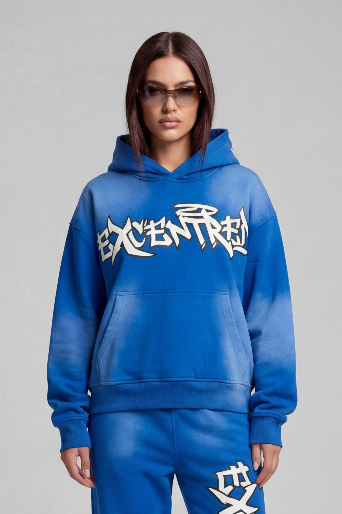 BLUE GRAFFITI HOODIE