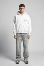 UNIFORM ZIP HOODIE WHITE