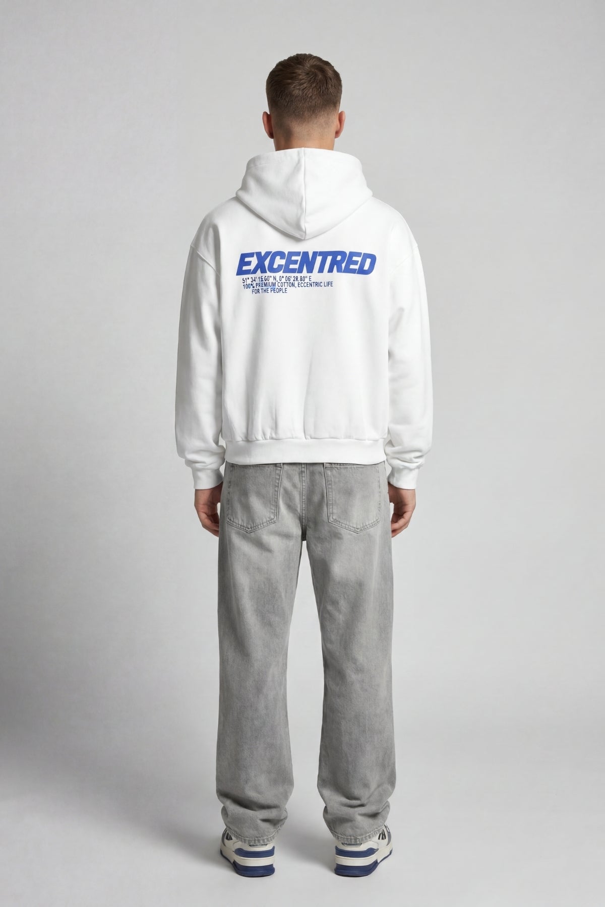 UNIFORM ZIP HOODIE WHITE