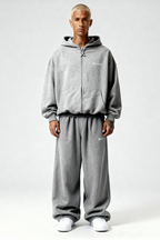 ZIP HOODIE SMOKE GREY