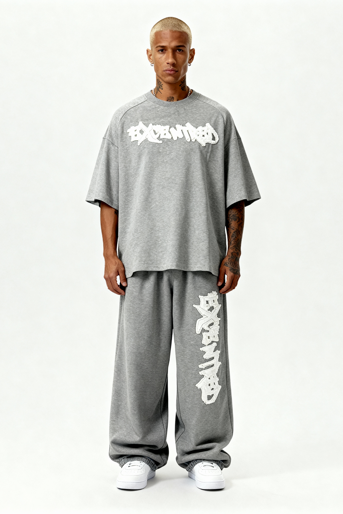 DISTRESSED T-SHIRT SMOKE GREY