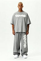 DISTRESSED T-SHIRT SET SMOKE GREY