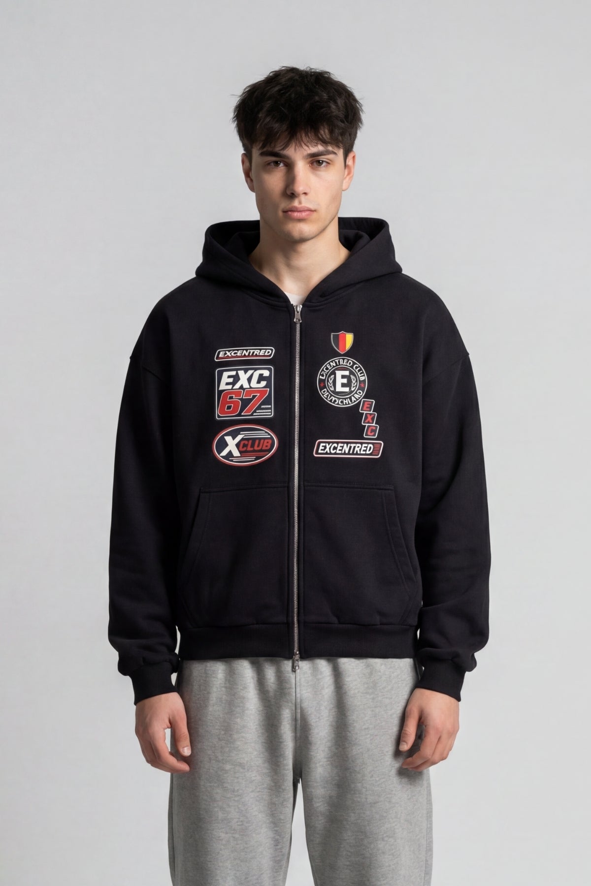 BADGE ZIP HOODIE