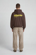UNIFORM ZIP HOODIE BROWN