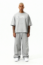 DISTRESSED T-SHIRT SMOKE GREY