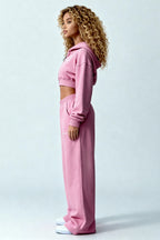 BASIC WMNS SET SAKURA PINK – Set aus Cropped Zip Hoodie und WMNS Jogger von EXCENTRED – Produktbild 5