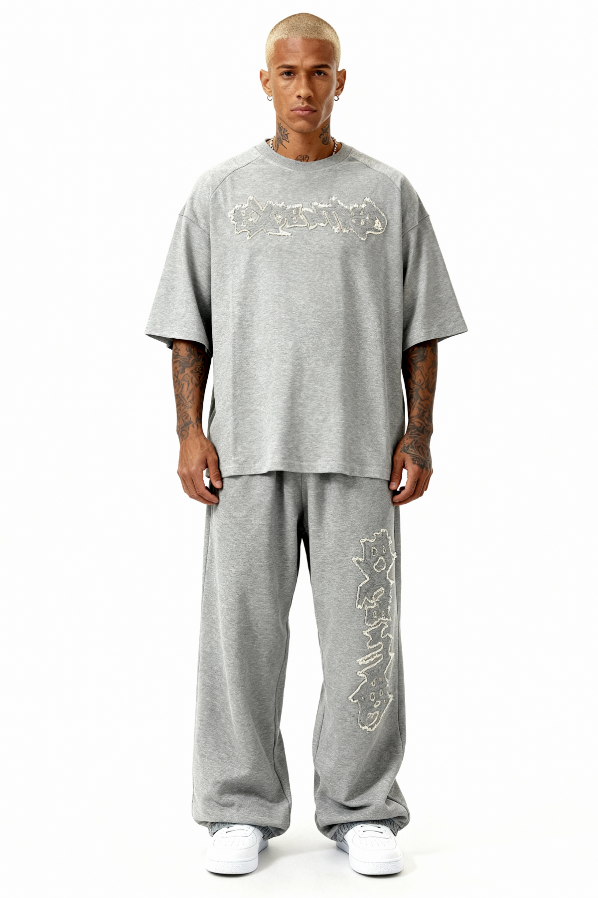 DISTRESSED T-SHIRT SMOKE GREY