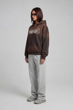 STARLINE ZIP HOODIE RUST BROWN