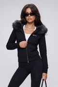 WOMENS FUR ZIP HOODIE