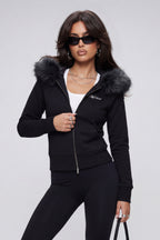 WOMENS FUR ZIP HOODIE