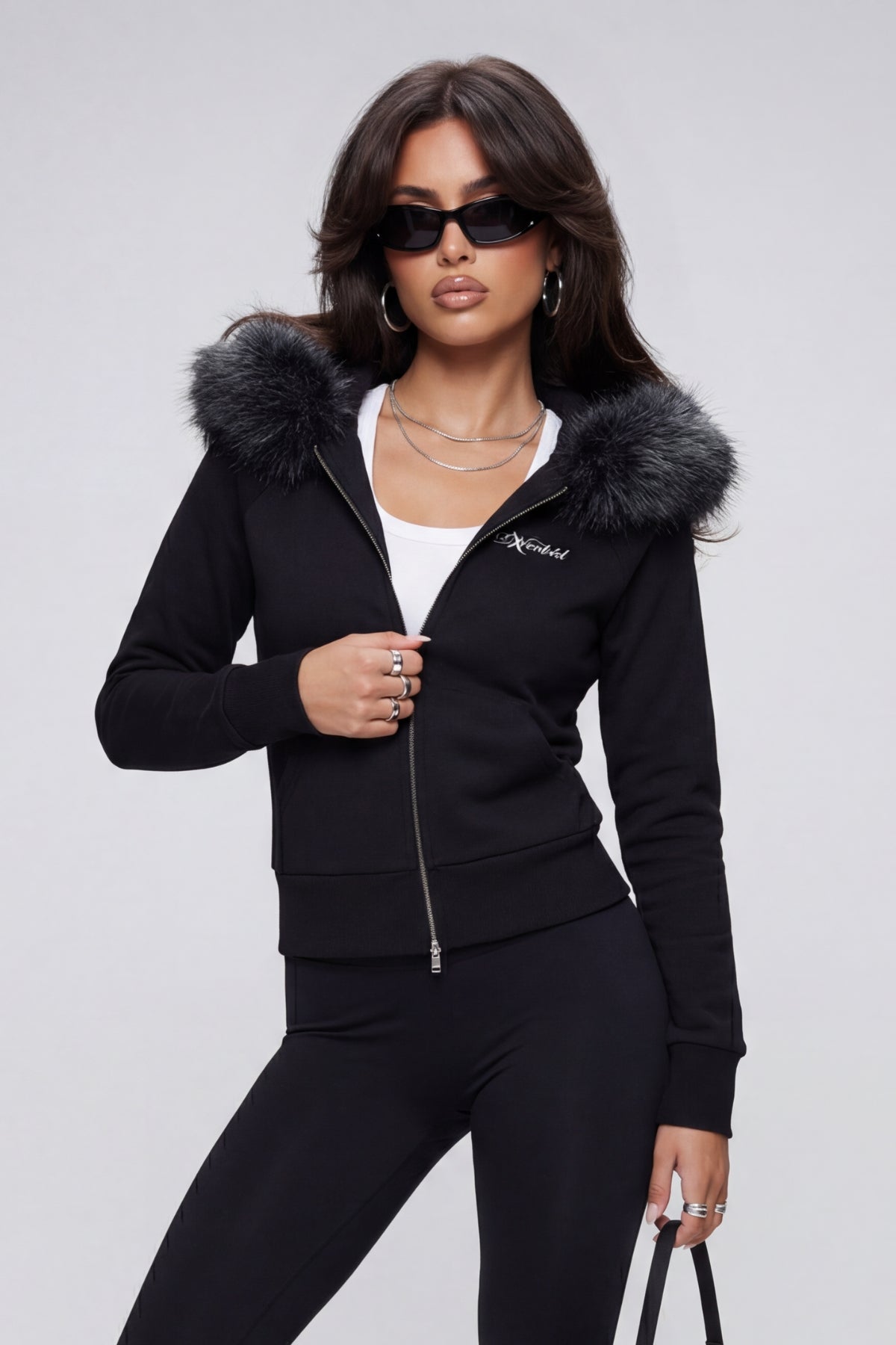 WOMENS FUR ZIP HOODIE