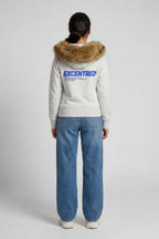 UNIFORM WOMENS FUR ZIP HOODIE GREY