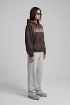 STARLINE ZIP HOODIE RUST BROWN