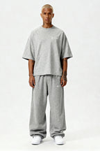 BASIC T-SHIRT SET SMOKE GREY – Set aus T-Shirt und Jogger von EXCENTRED