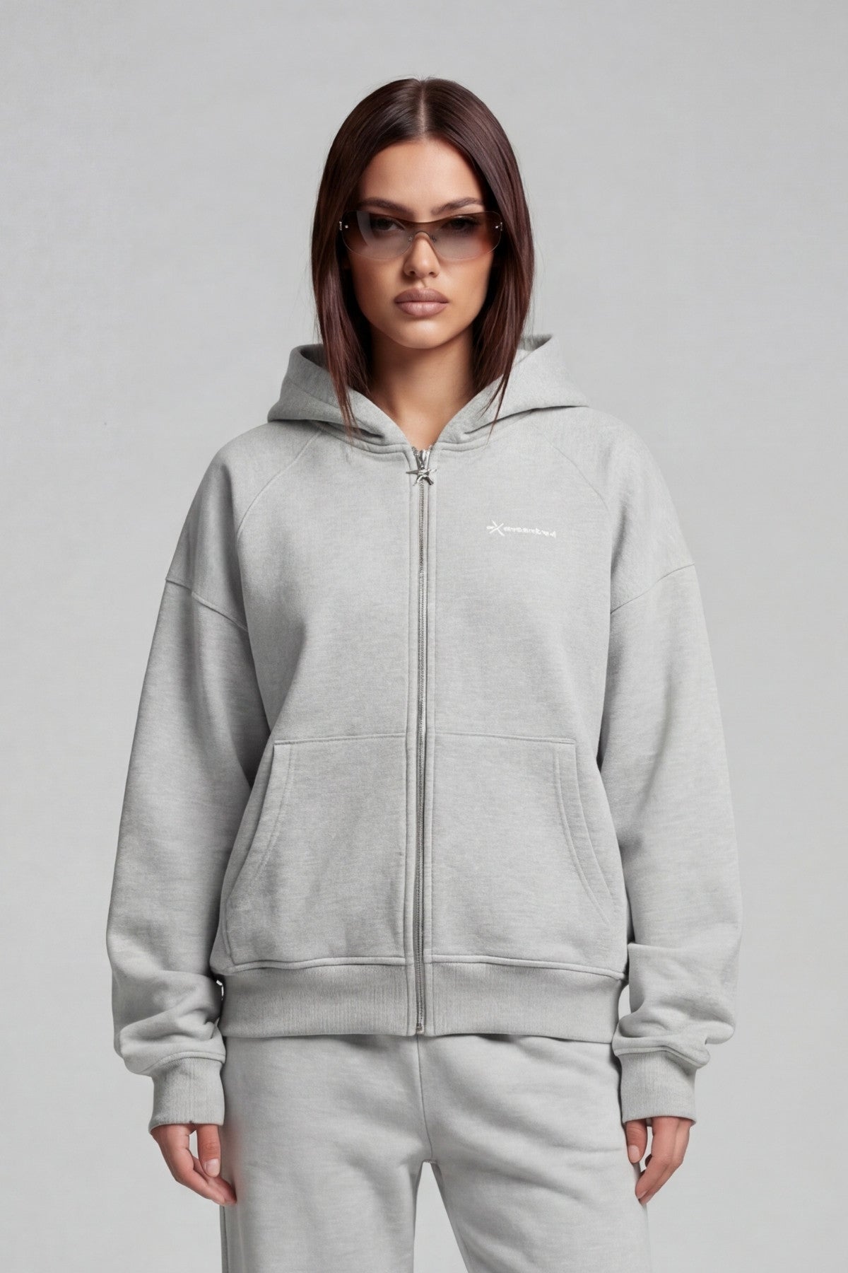 ZIP HOODIE SMOKE GREY