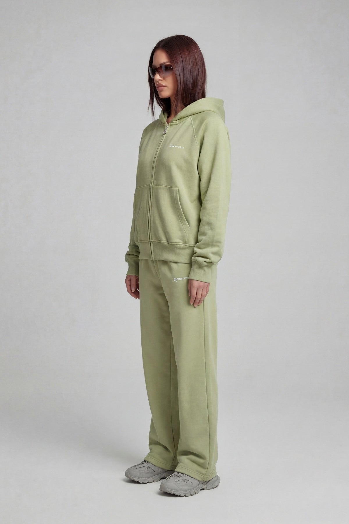 ZIP HOODIE MATCHA GREEN