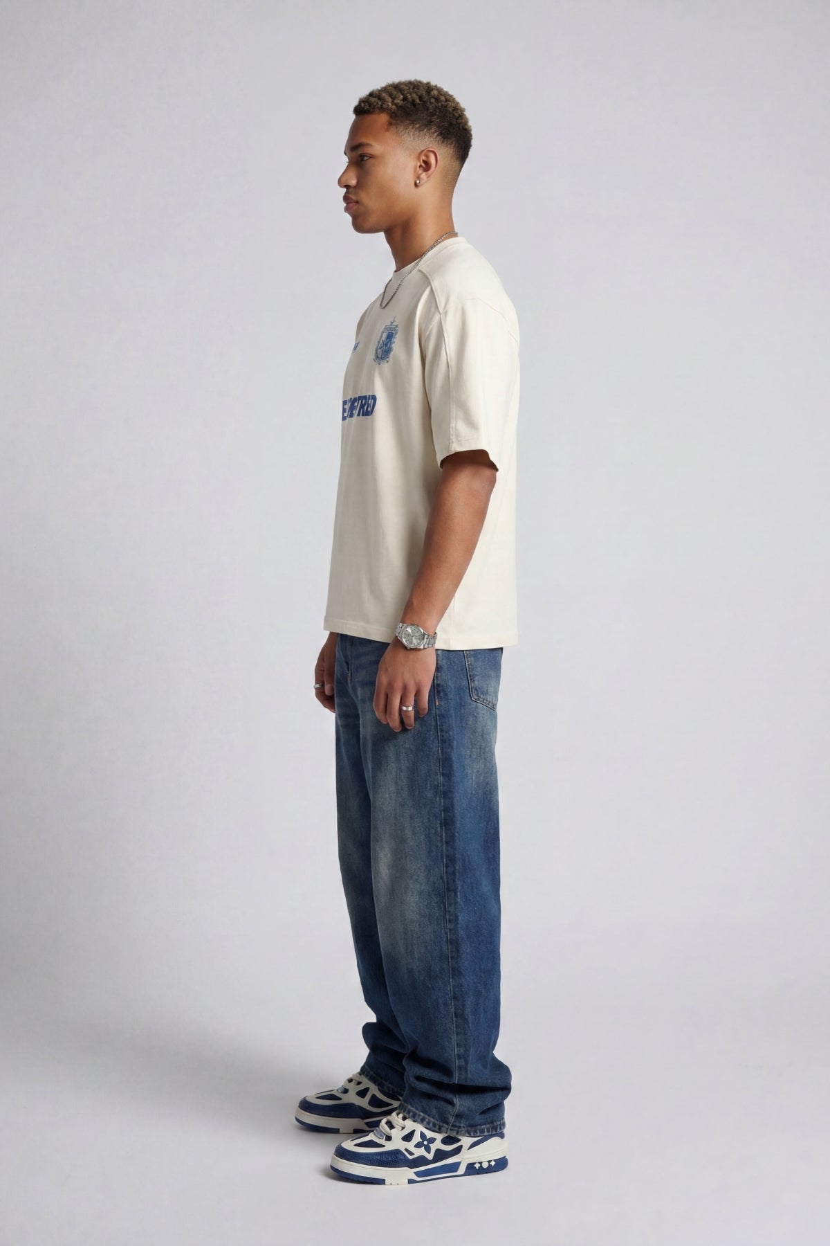 CREAM EMBLEM T-SHIRT