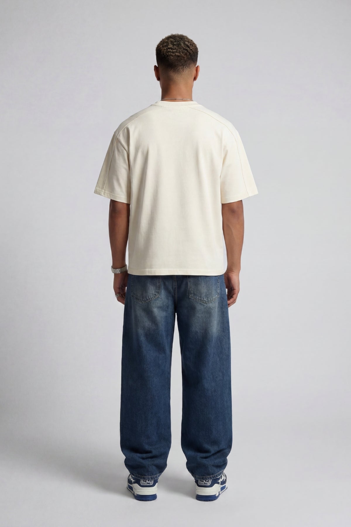 CREAM EMBLEM T-SHIRT
