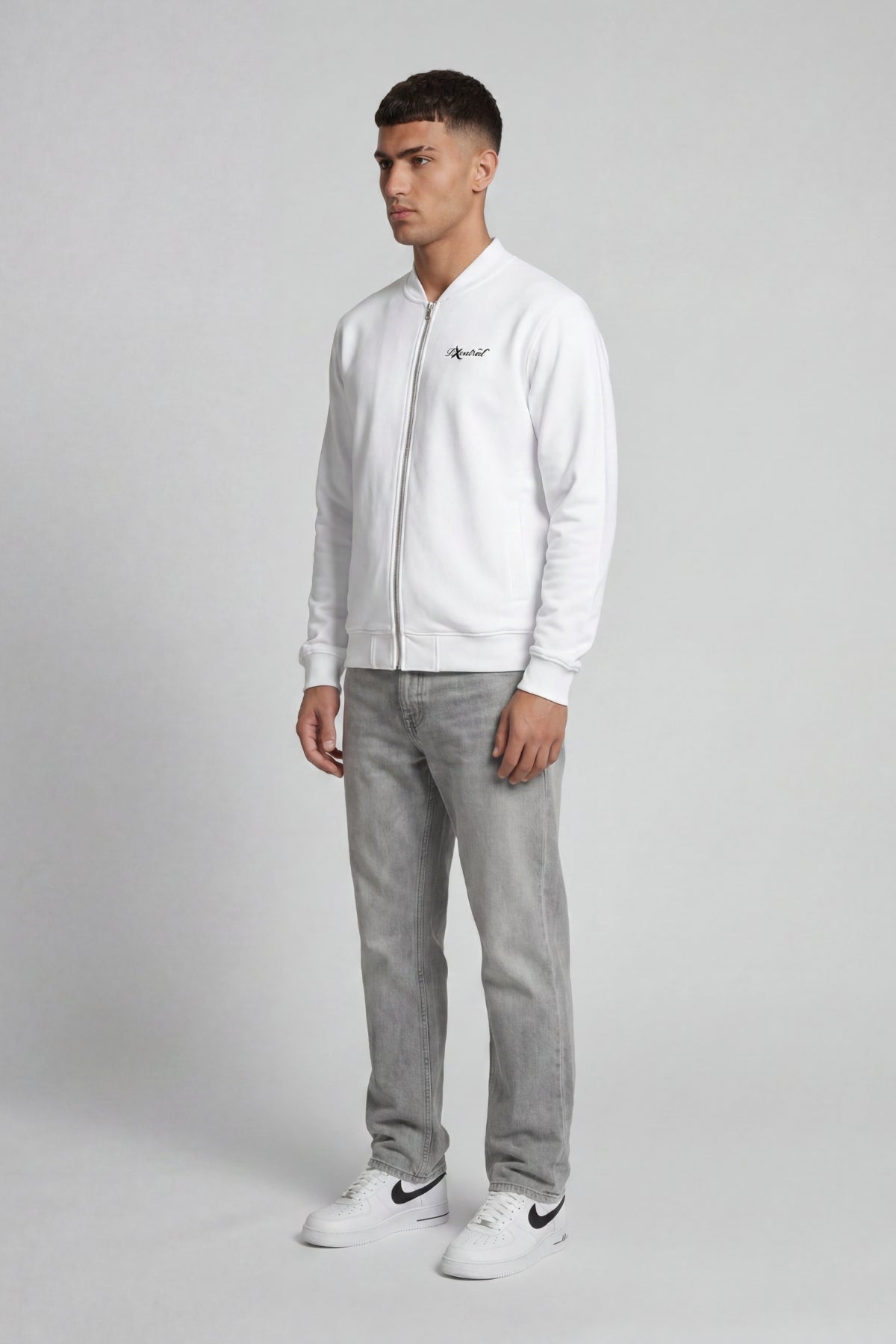 SKRIPT BOMBER JACKET WHITE