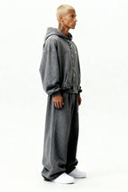 ZIP HOODIE SET STONE GREY