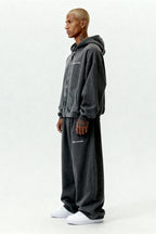 ZIP HOODIE SET STONE GREY