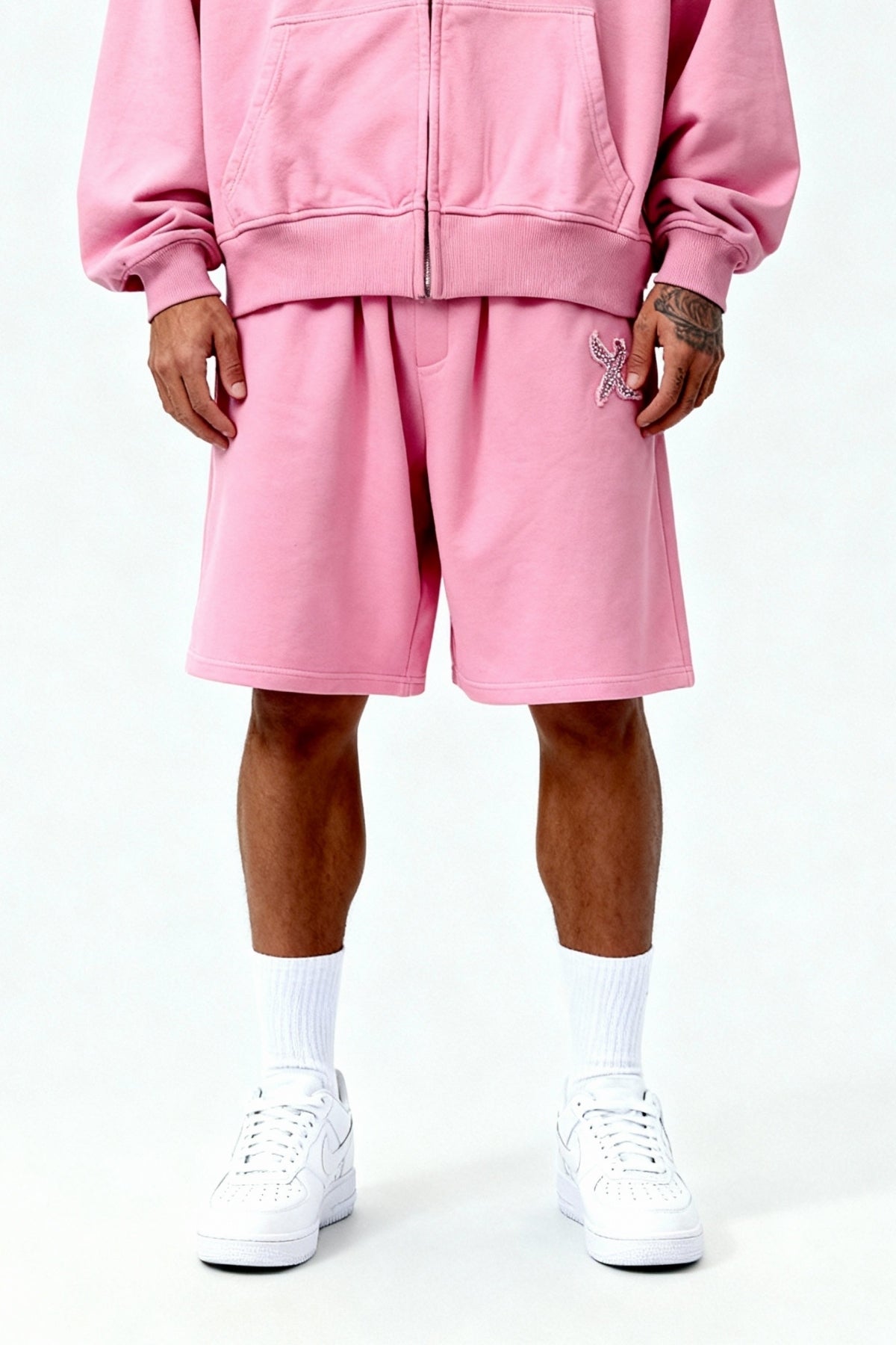 DISTRESSED SHORTS SAKURA PINK