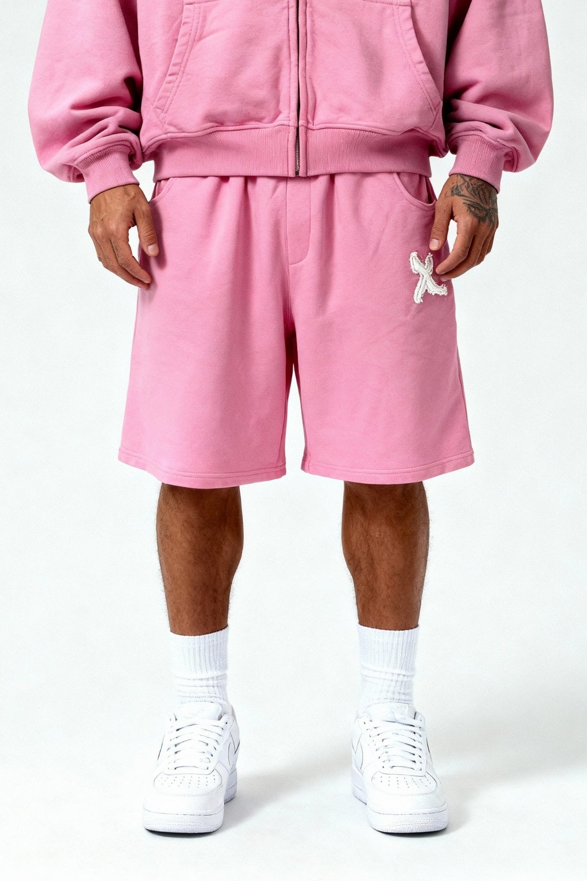 DISTRESSED SHORTS SAKURA PINK