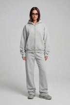 ZIP HOODIE SMOKE GREY