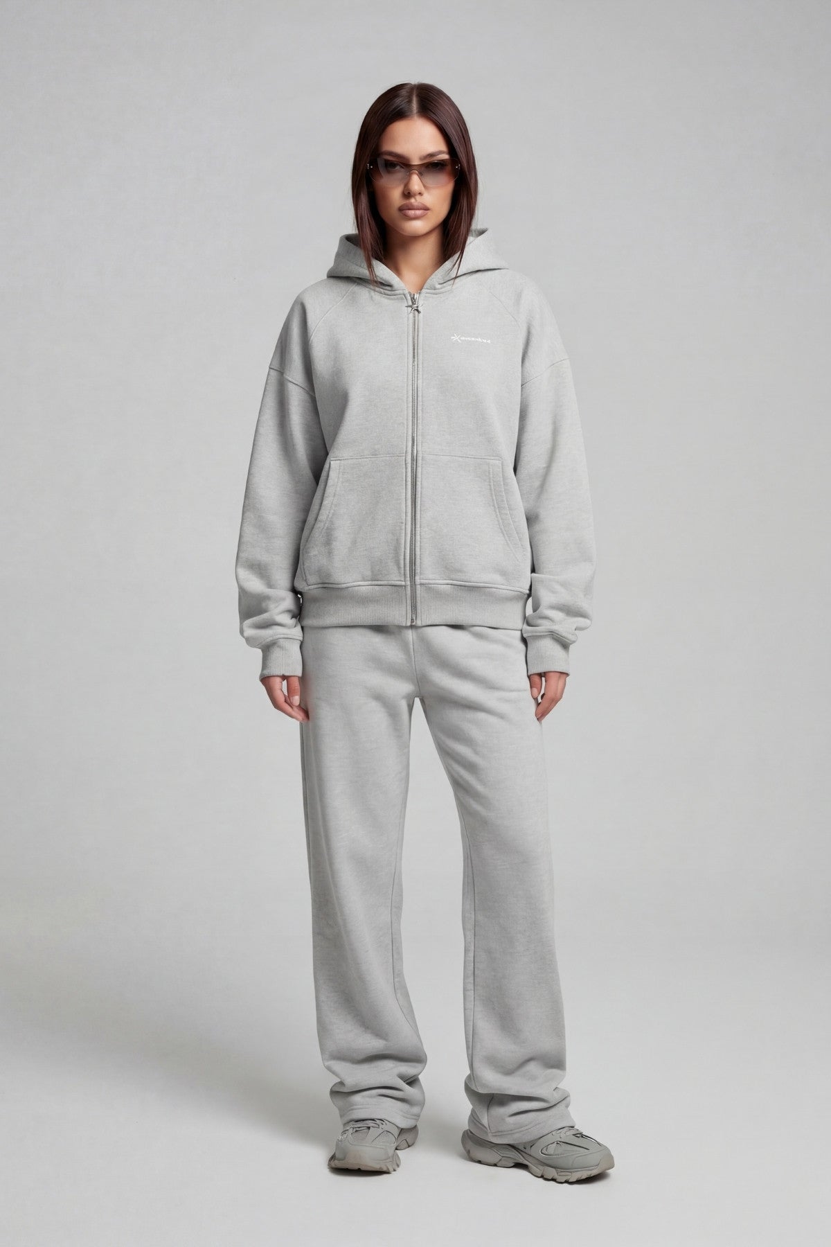 ZIP HOODIE SMOKE GREY