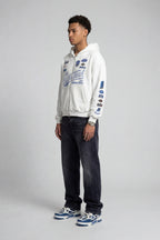 RACING ZIP HOODIE WHITE