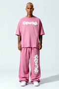 DISTRESSED T-SHIRT SET SAKURA PINK