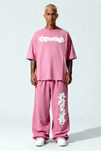 DISTRESSED T-SHIRT SET SAKURA PINK