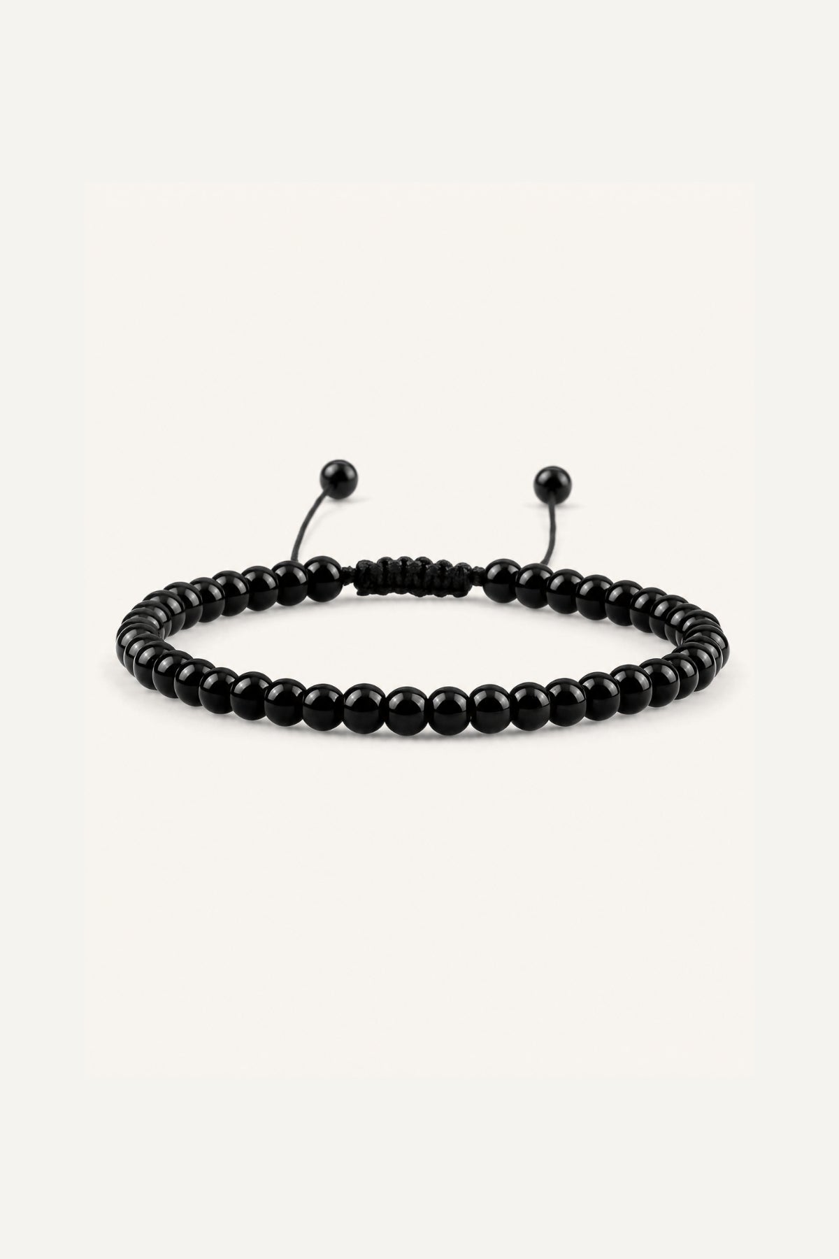 BLACK BEADED BRACELET