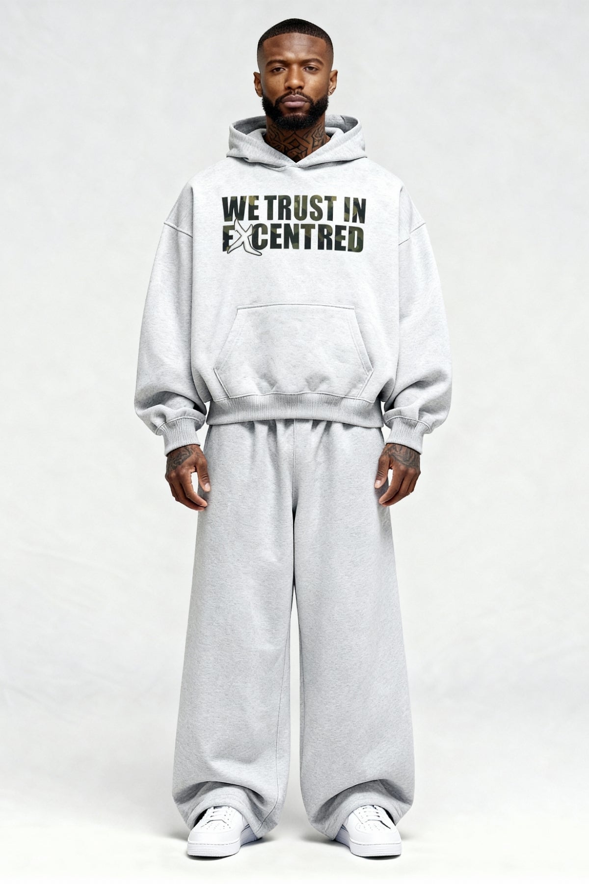 TRUST HOODIE LIGHT GRAY