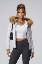 WOMENS FUR ZIP HOODIE