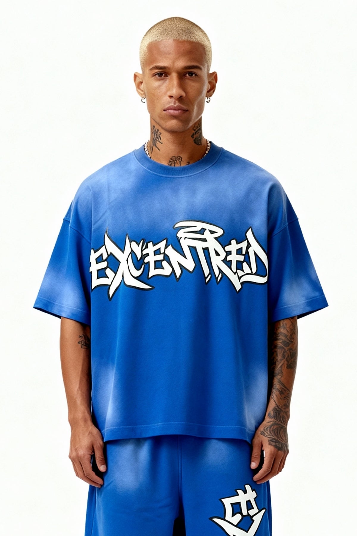 T-SHIRT SET BLUE GRAFFITI