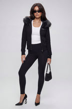 WOMENS FUR ZIP HOODIE