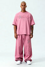 DISTRESSED T-SHIRT SET SAKURA PINK