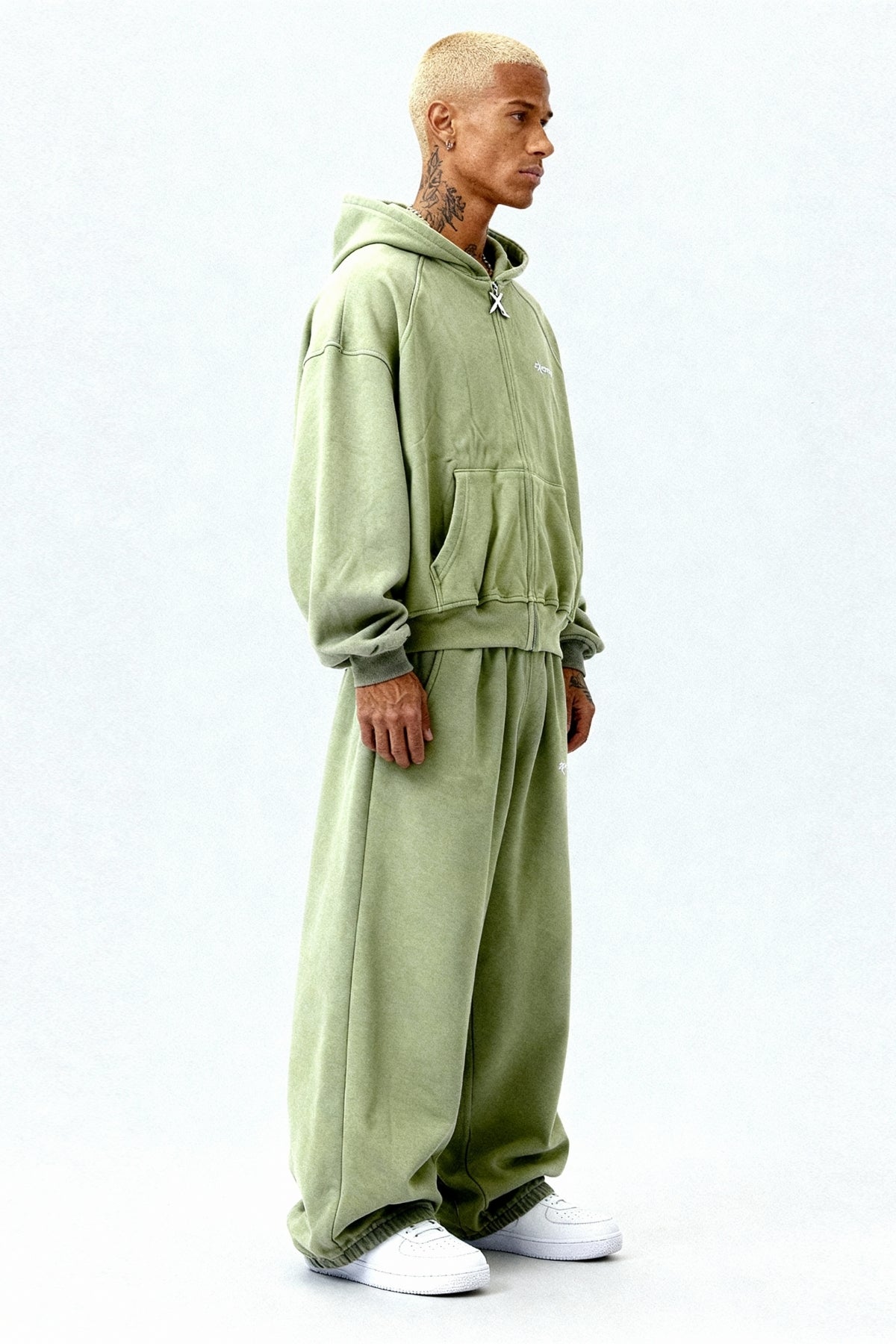 ZIP HOODIE MATCHA GREEN