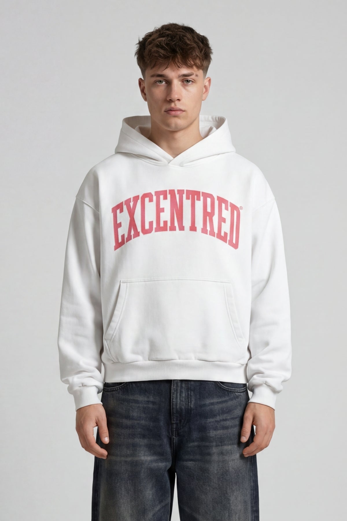 WHITE COLLEGE HOODIE